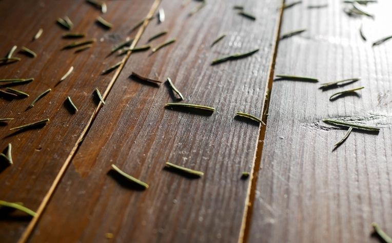 Pine Needles on Hardwood Flooring